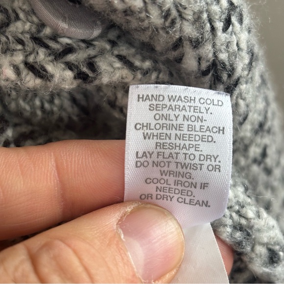 Pure Jill Womens L Gray Knit Snap Button Cotton Blend Sweater Long Cardigan NOTE - Picture 8 of 12